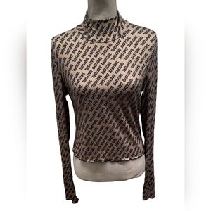 Baby Girl | All Over Print | Long Sleeve | TurtleNeck | Stretch Top / Shirt